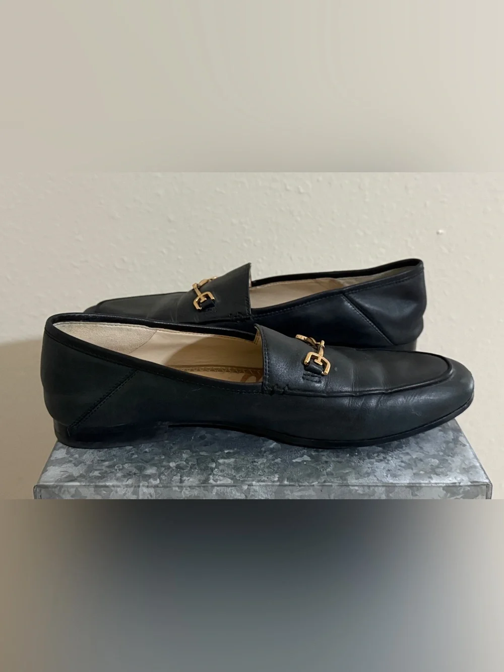 Sam Edelman Loraine Women’s Black Tailored Buckle Bit Leather Flats, Size 8 - Picture 5 of 9